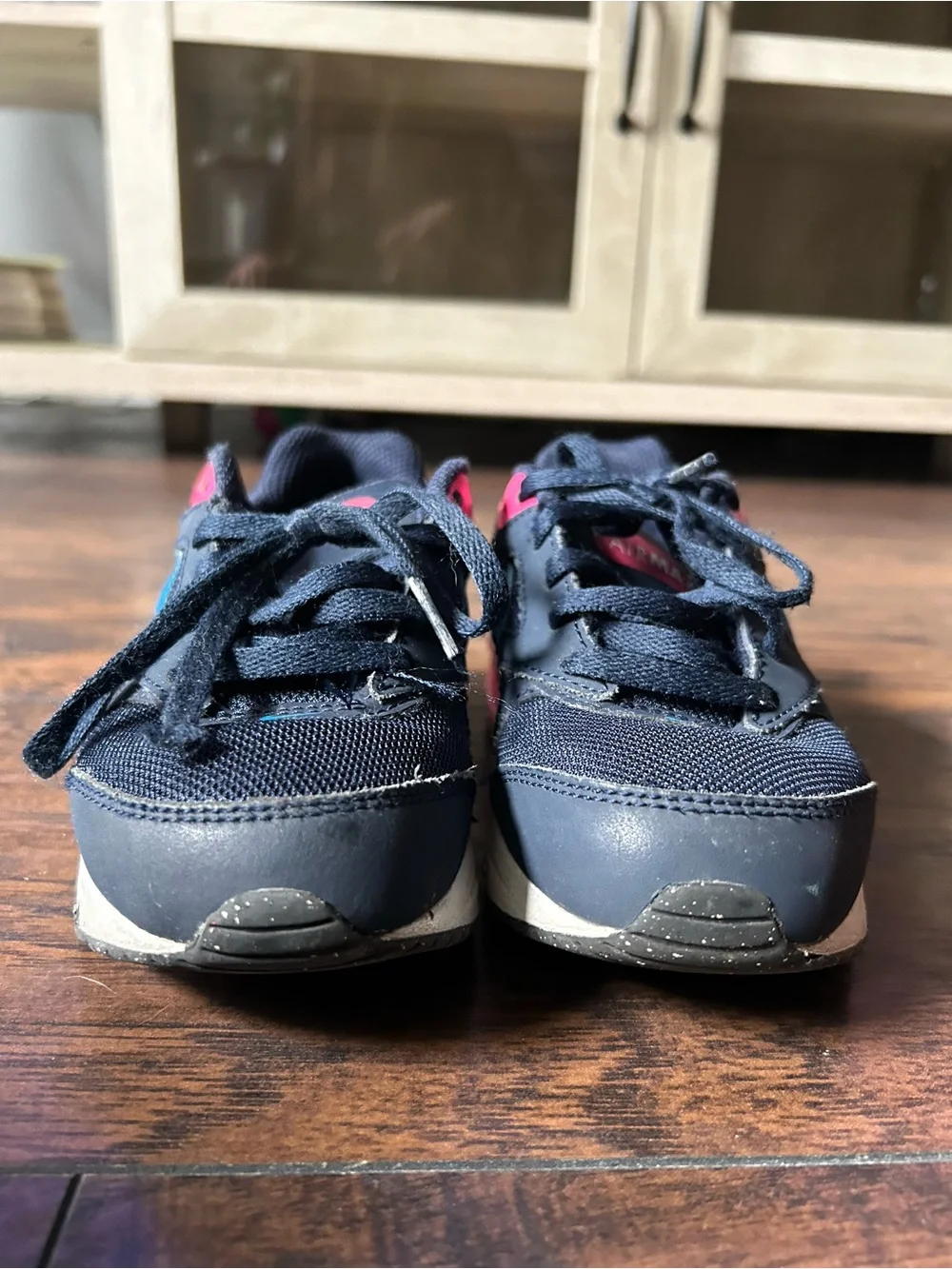 Nike Kids Navy and Pink Air Max Sneakers